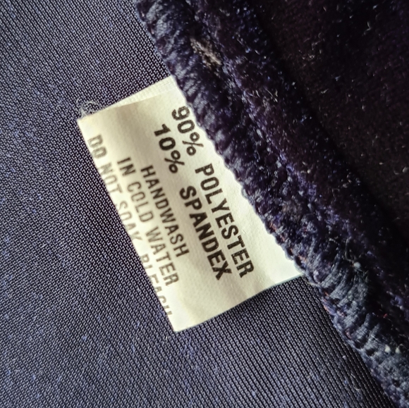 VINTAGE Guava Size 8 Navy Blue Velvet Stretch Jacket Blazer - Picture 7 of 10